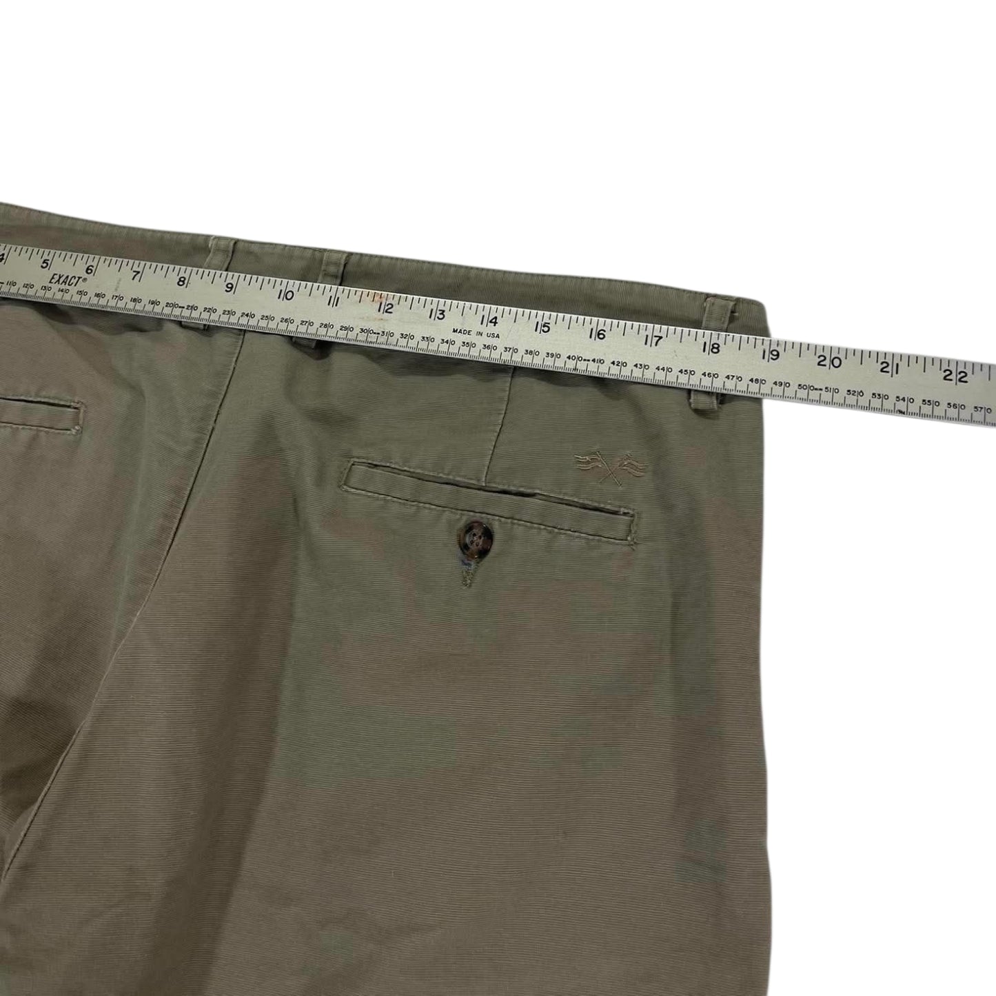 VINTAGE LOGAN KHAKI WIDE LEG CHINO PANTS (40)