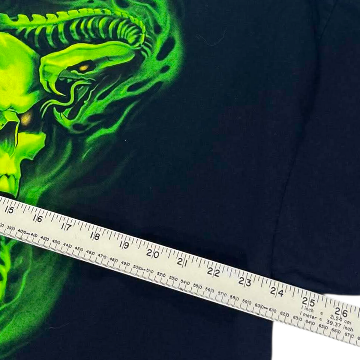 Y2K GREEN SKULL T-SHIRT (XL)