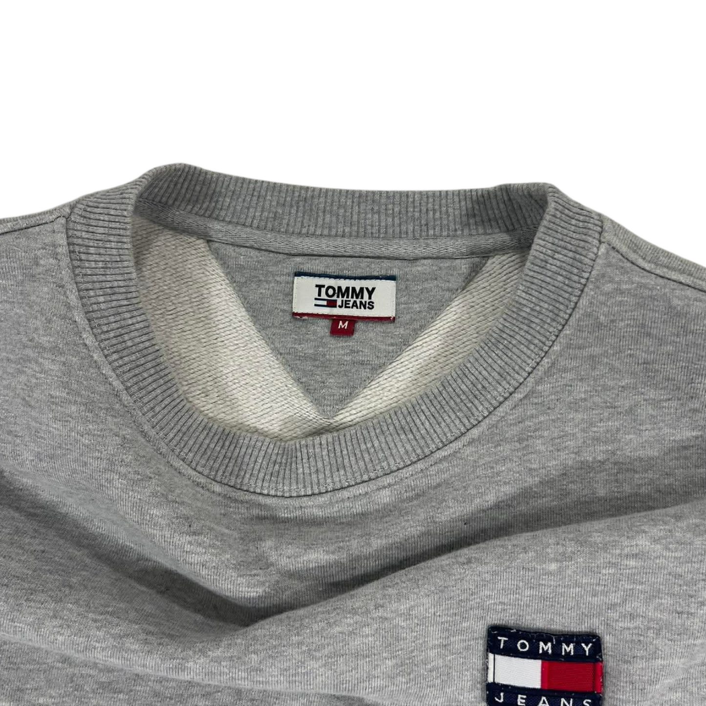 TOMMY JEANS GREY CREWNECK SWEATSHIRT (M)