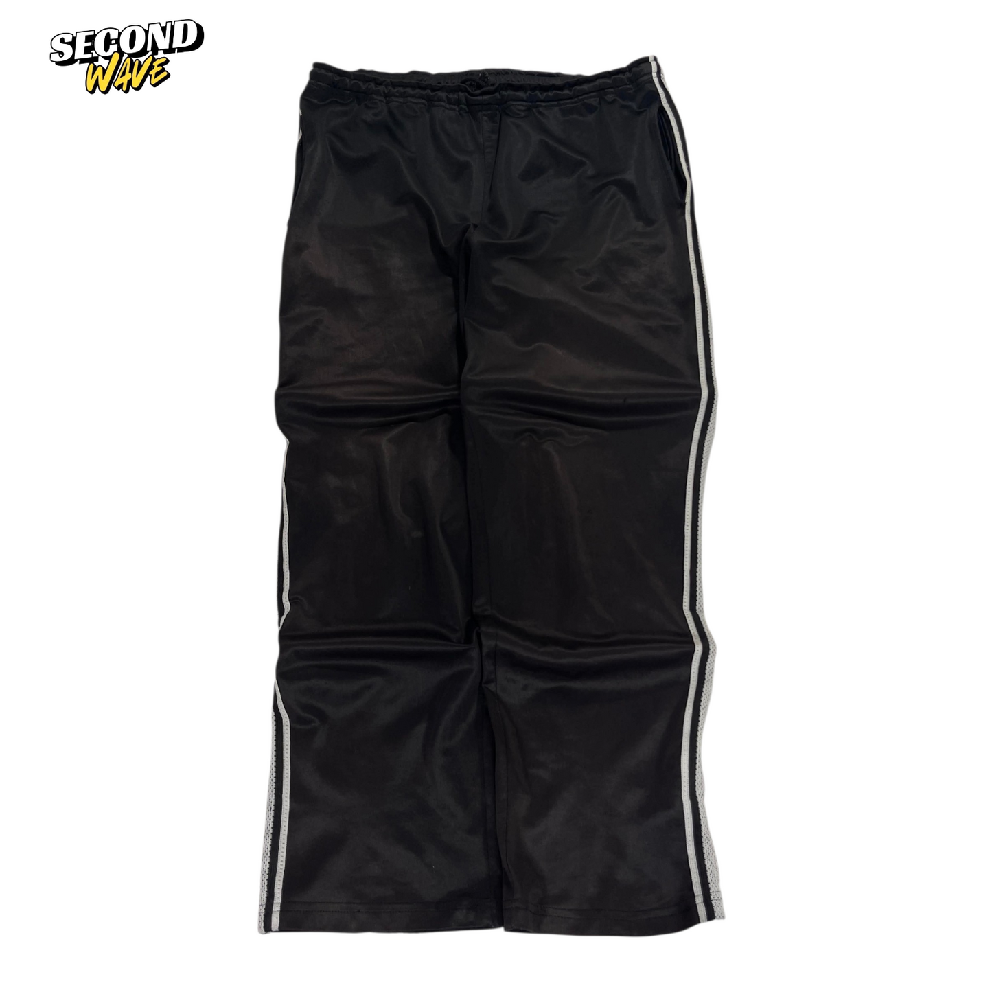 NO SURRENDER BLACK POLYESTER TRACK PANTS (M)