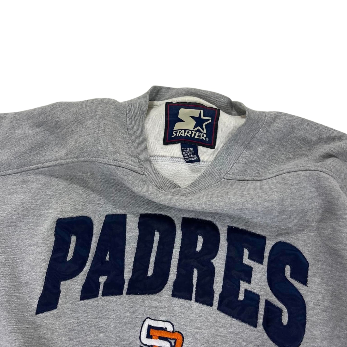 VINTAGE STARTER SAN DIEGO PADRES GREY CREWNECK (L)