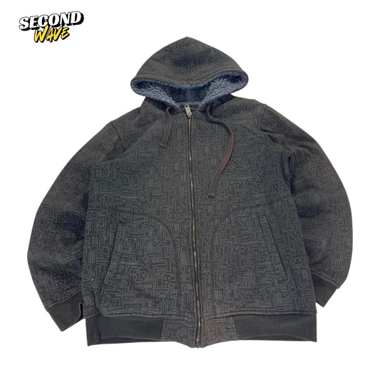 IFD AOP BLACK CIRCUIT BOARD ZIP UP HOODIE (M)