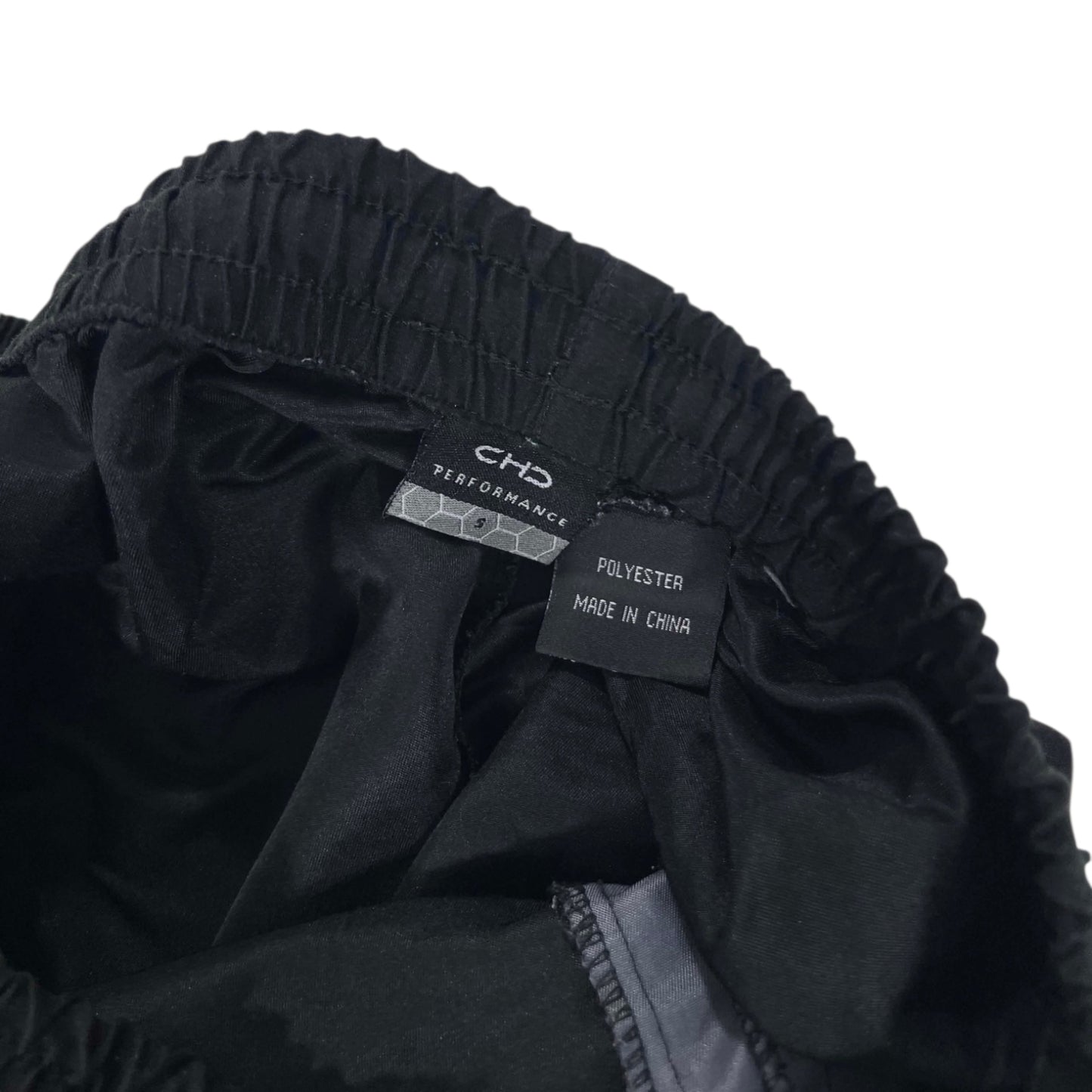 Y2K CHD BLACK BAGGY TRACK PANTS (S-M)