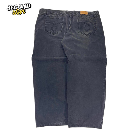 VINTAGE MCGOY'S DARK WASH BAGGY JEANS WITH A RELAXED FIT (44)