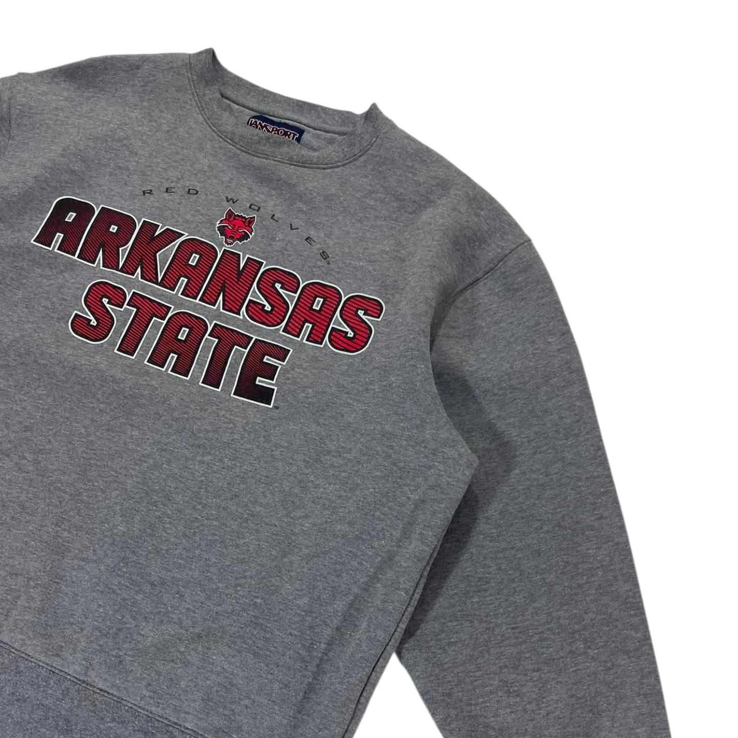 GREY ARKANSAS STATE UNIVERSITY CREWNECK SWEATSHIRT (Boxy M)