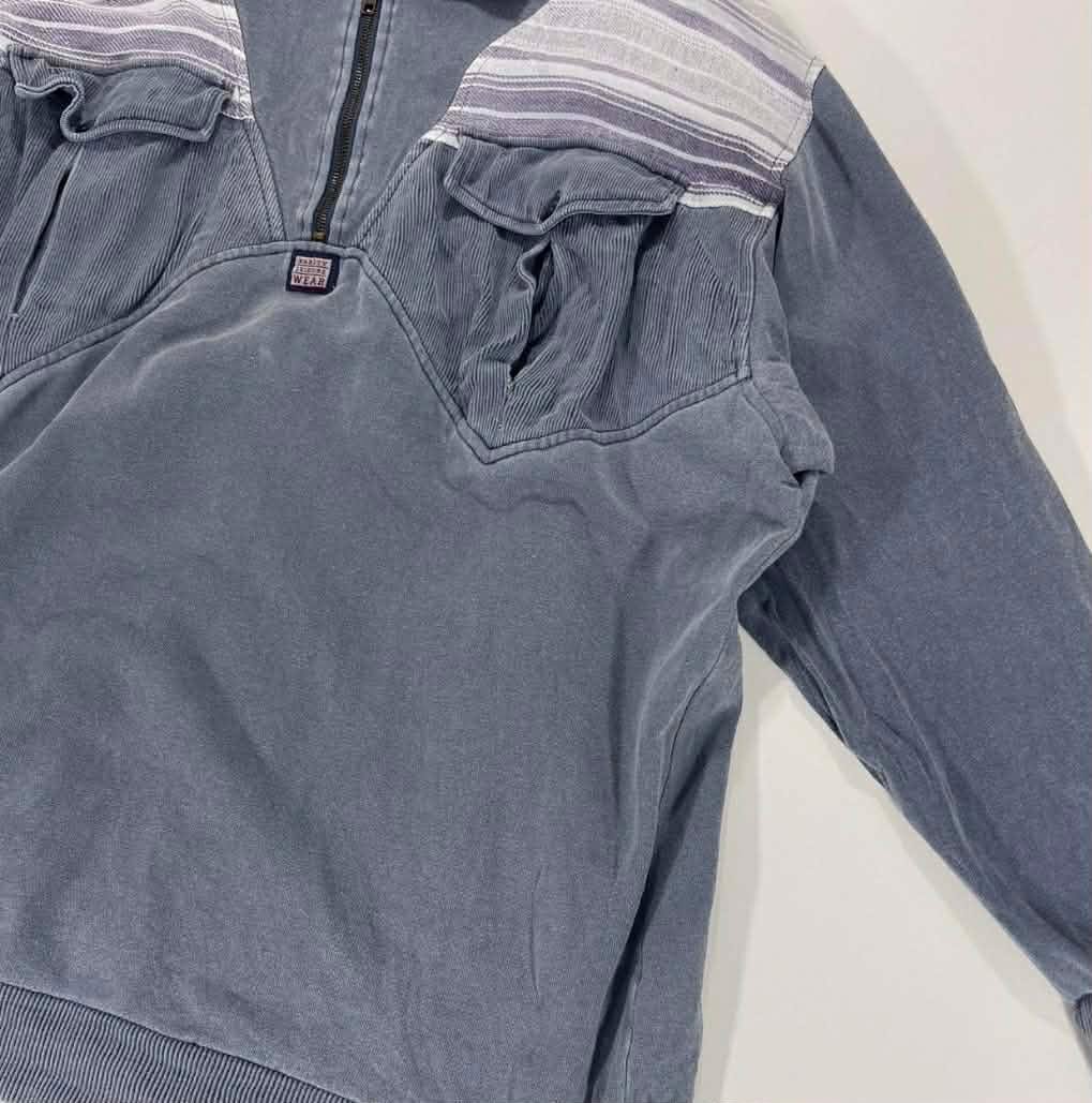 VINTAGE MULTI POCKET RARITY QUARTER ZIP SWEATSHIRT (XL)