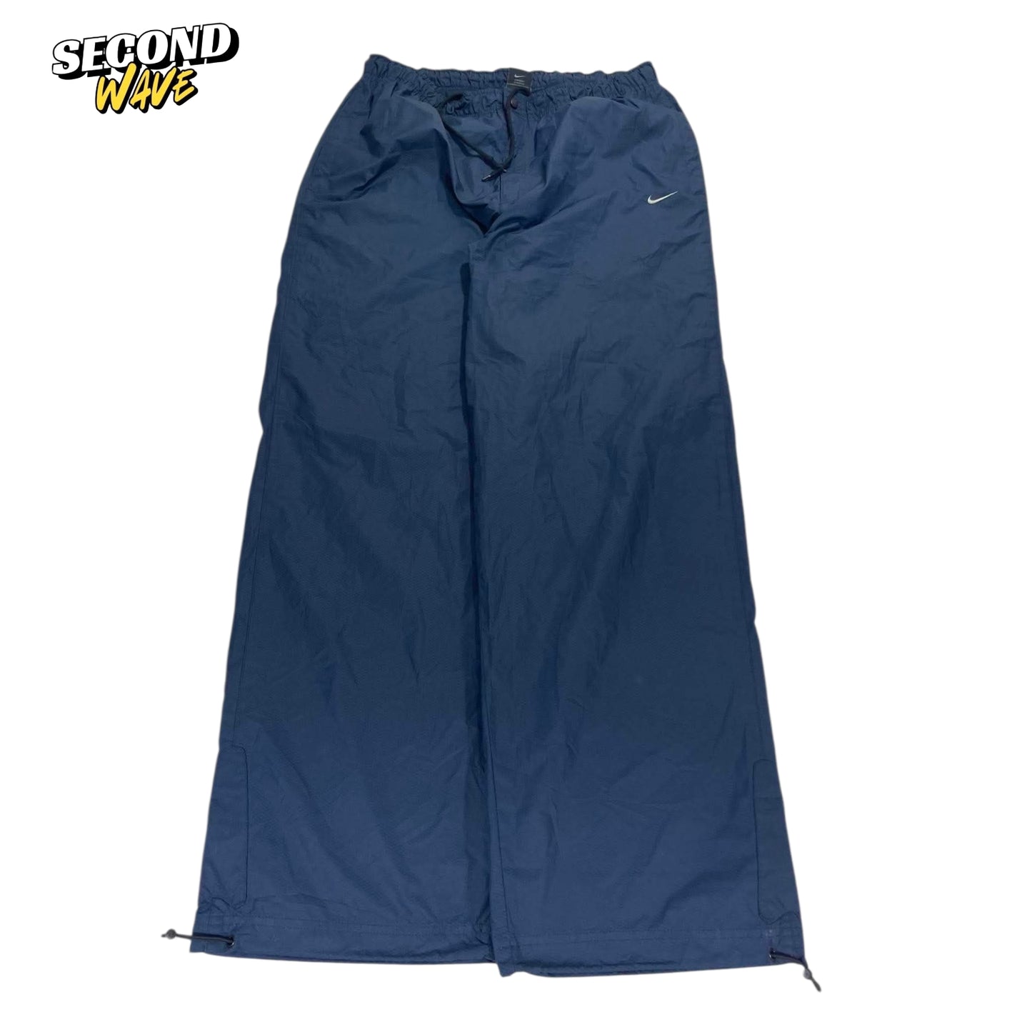 VINTAGE NIKE NAVY BLUE TRACK PANTS (L)