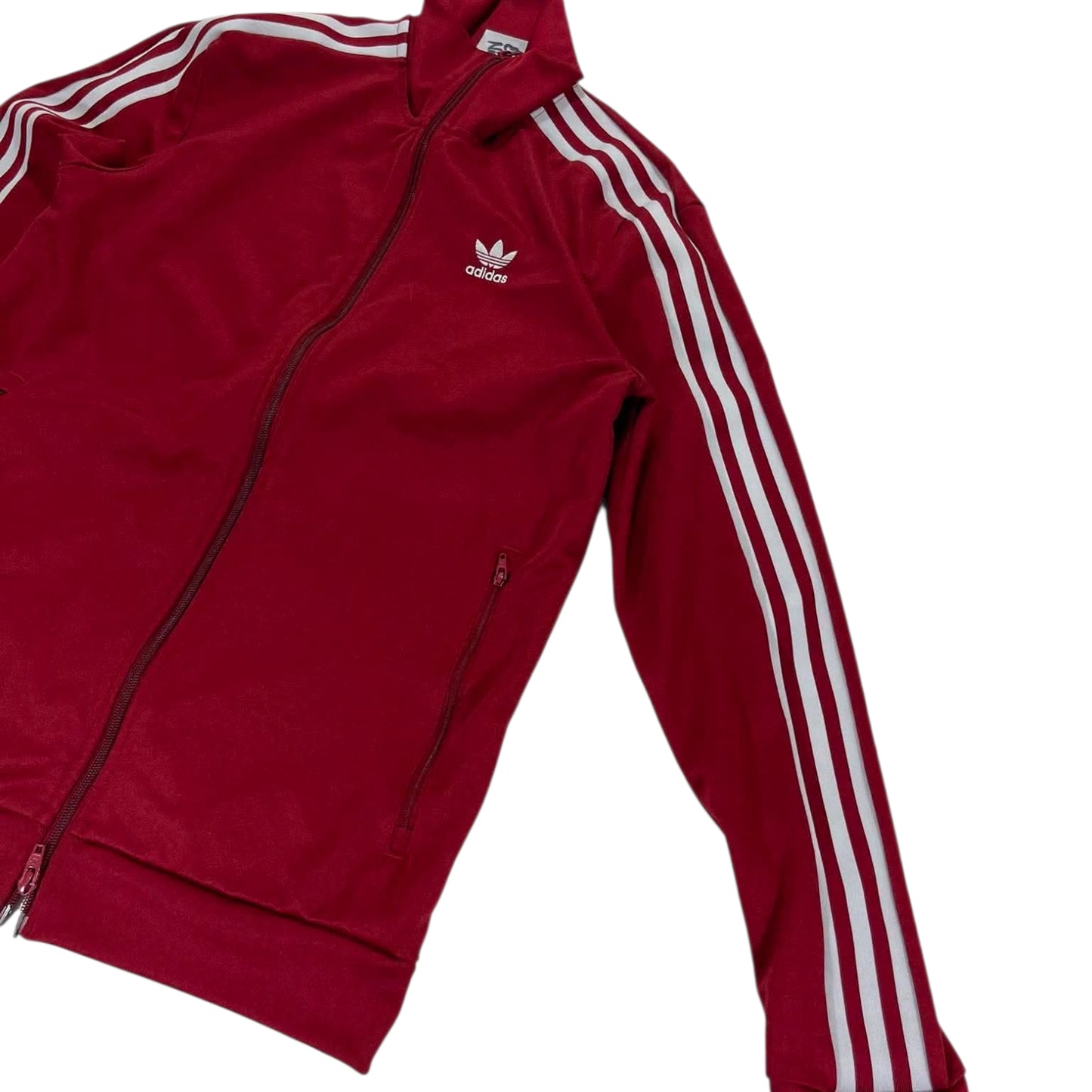 ADIDAS BURGUNDY TRACK JACKET (S)