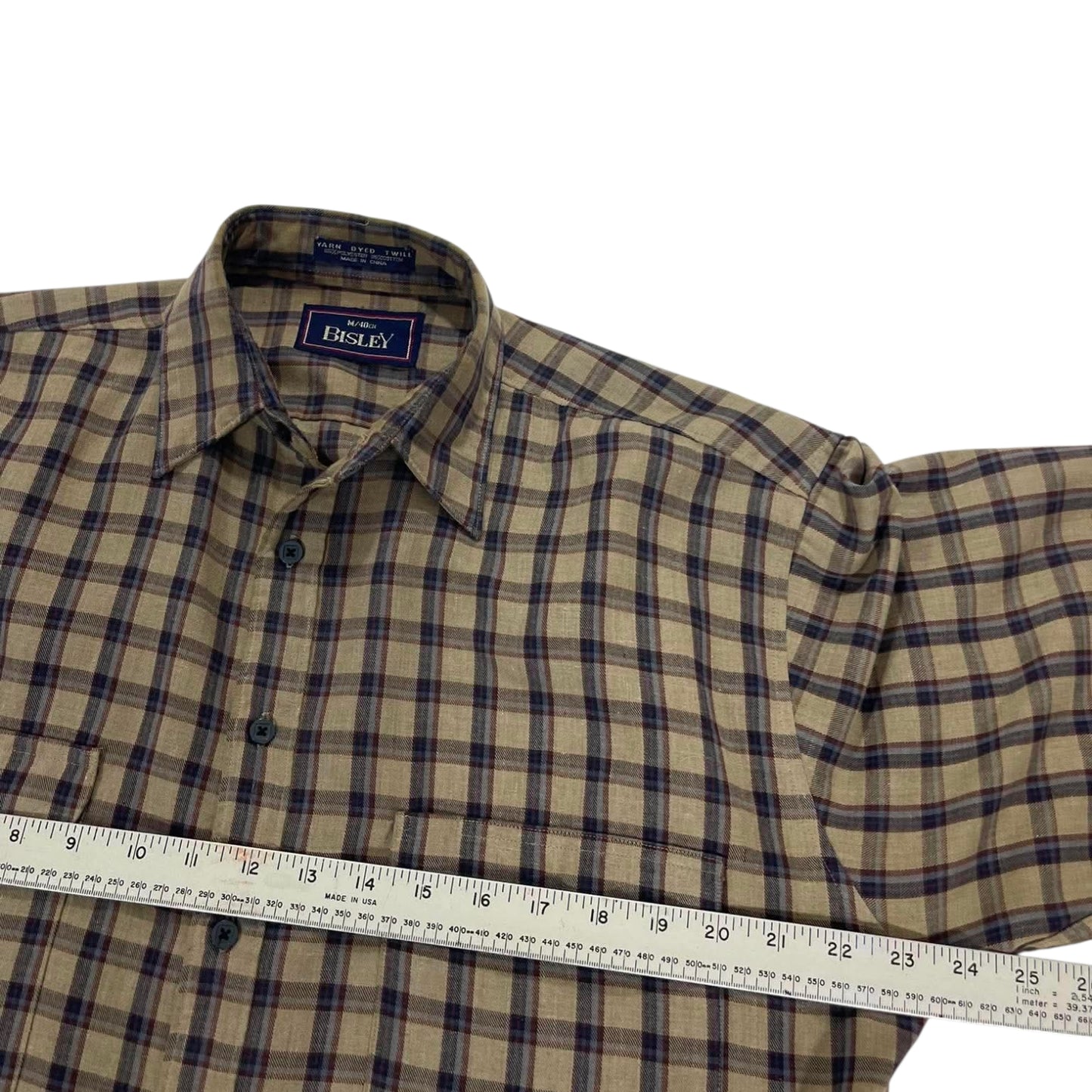 VINTAGE BISLEY FISHERMAN CHECK SHIRT (M)