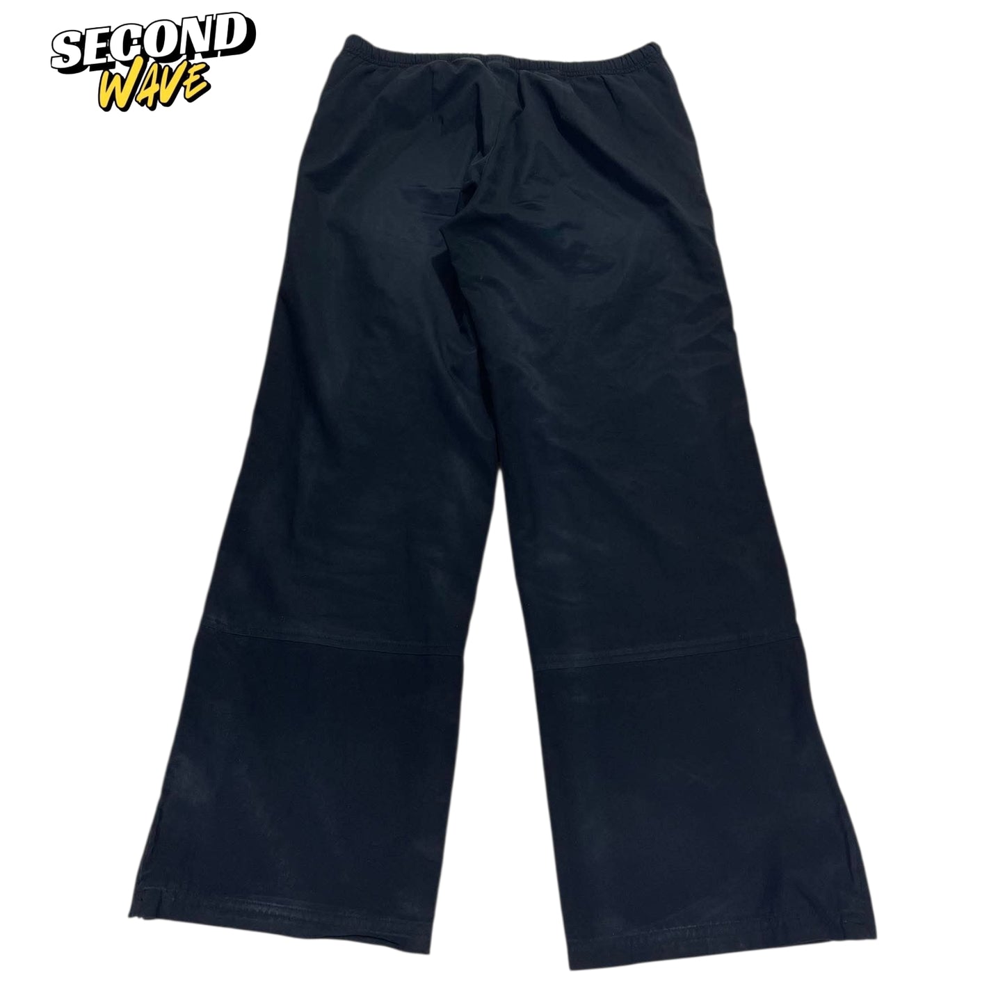 VINTAGE NIKE BLACK BAGGY TRACK PANTS (M)