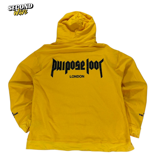 PURPOSE TOUR LONDON YELLOW HOODIE (L)
