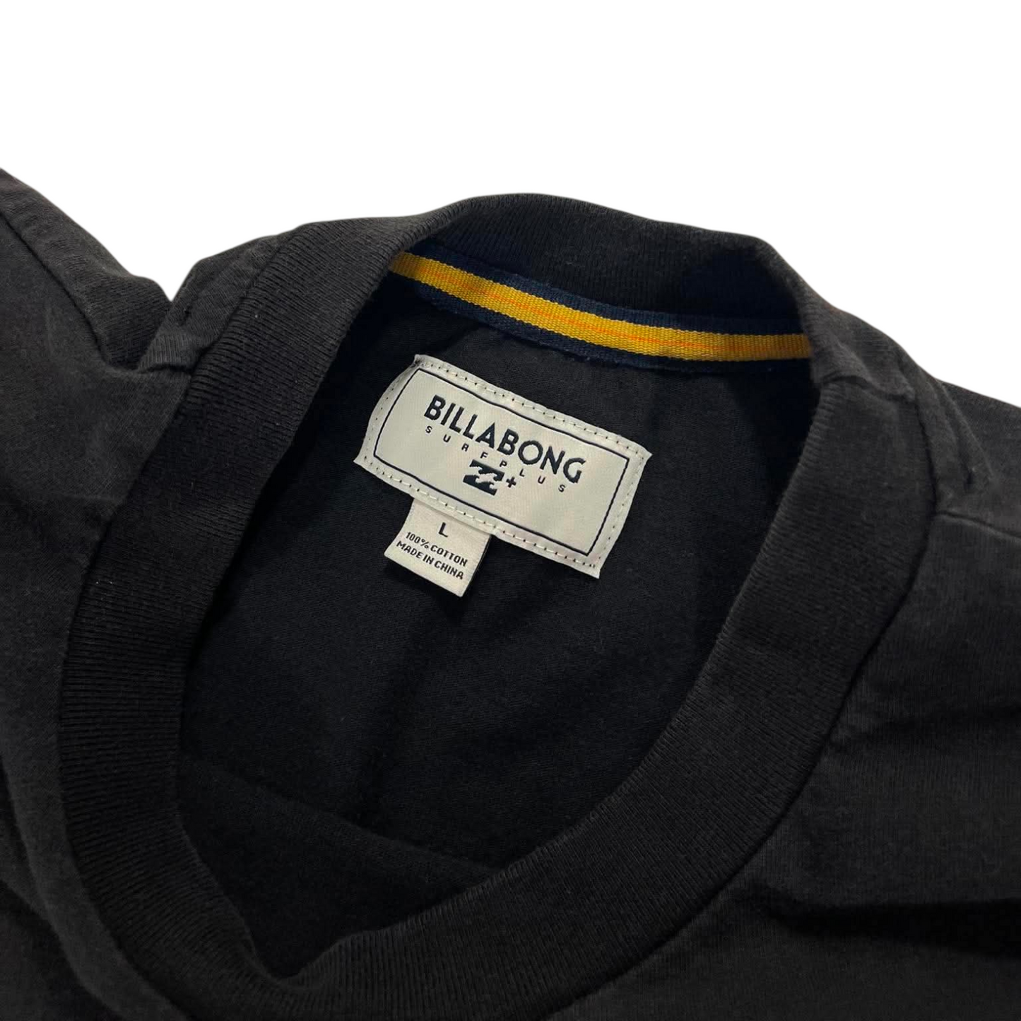 BILLABONG BLACK COTTON T-SHIRT (L)