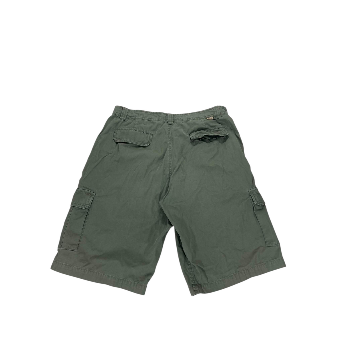 VINTAGE SAVANE GREEN CARGO SHORTS (34)