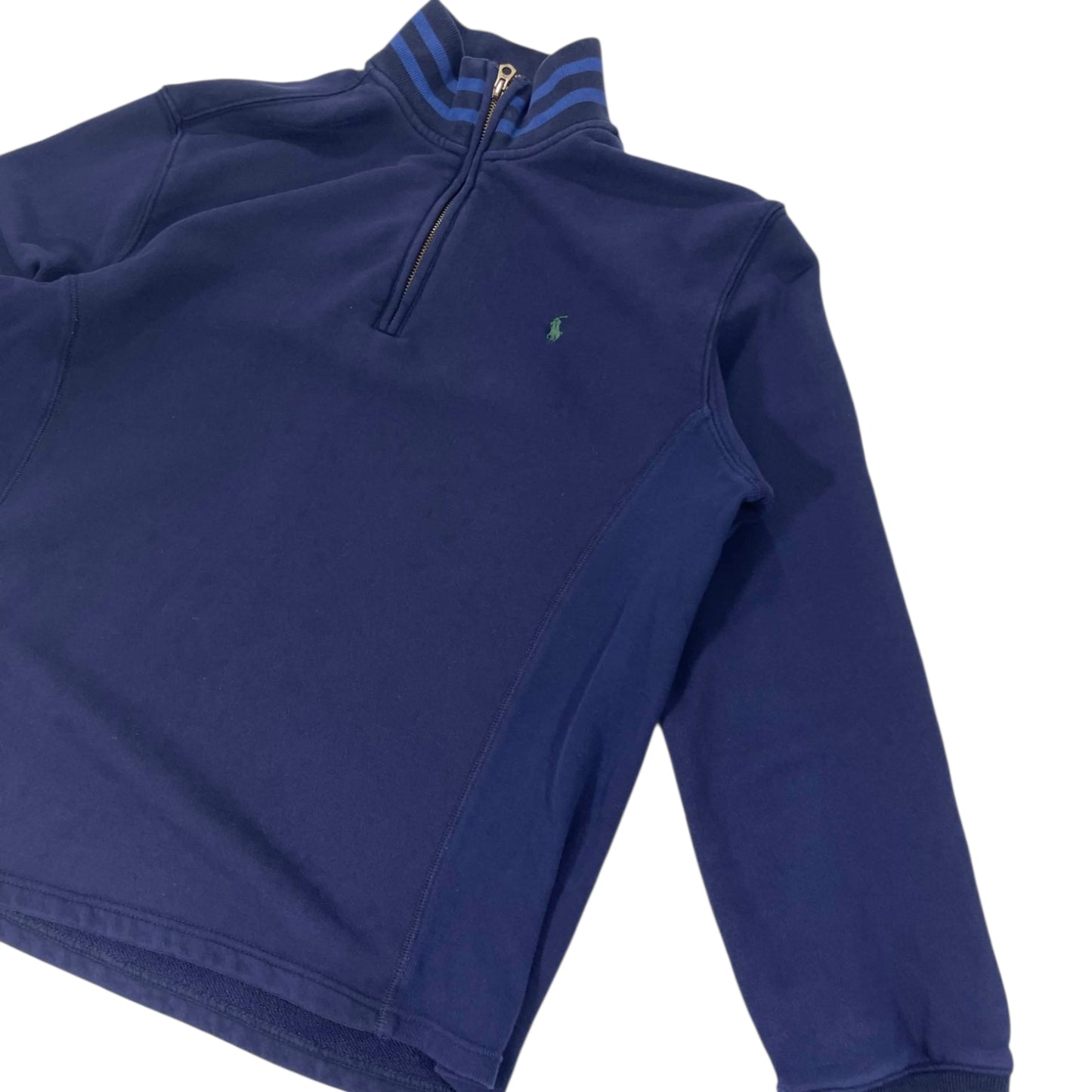 VINTAGE POLO RALPH LAUREN NAVY BLUE QUARTER ZIP (M-L)