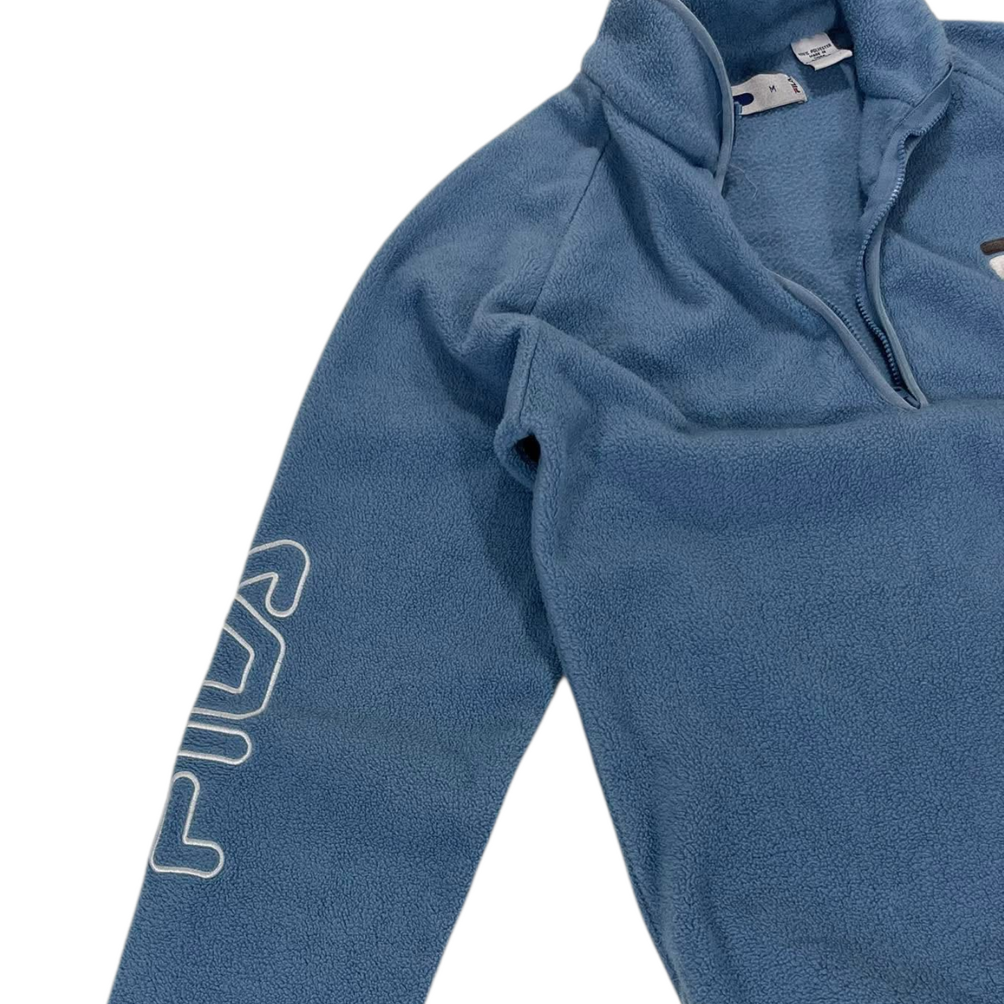 VINTAGE FILA QUARTER ZIP FLEECE (M)