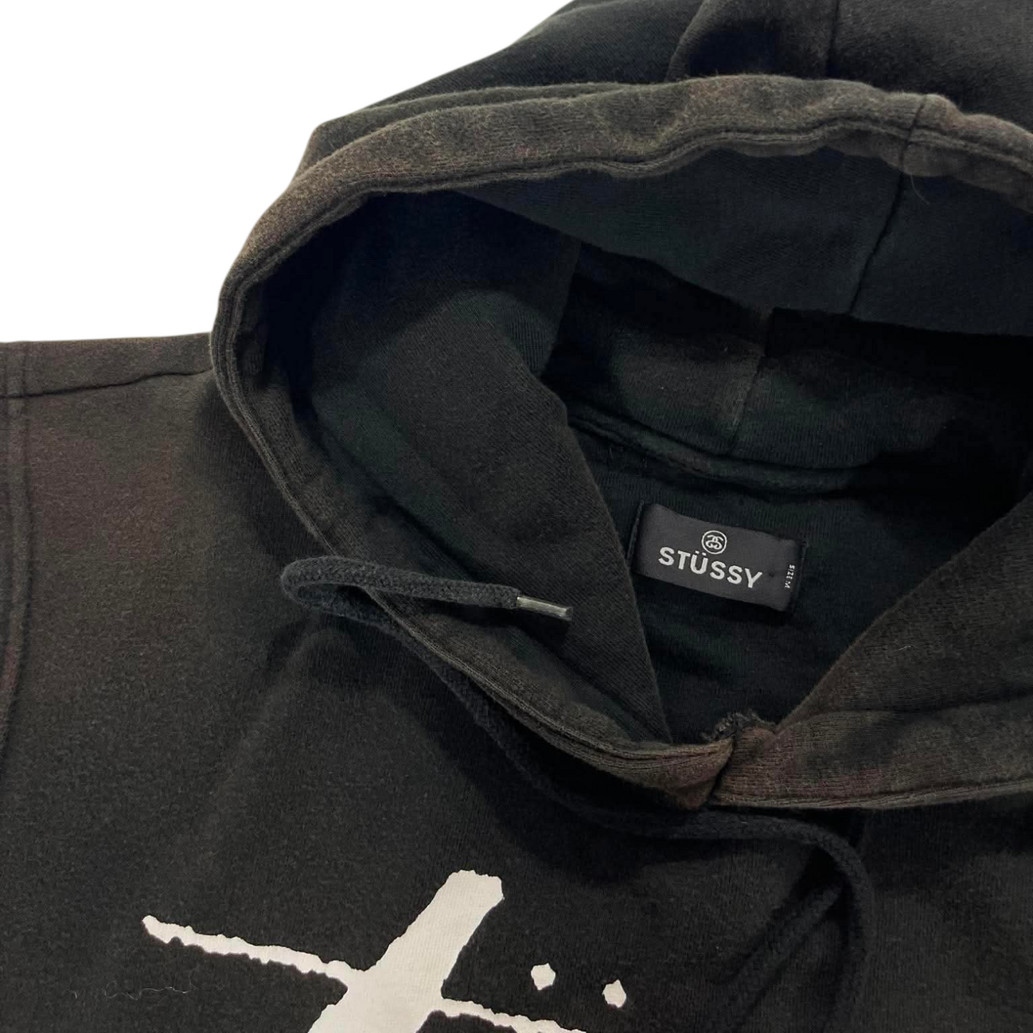STÜSSY BLACK TANK TOP HOODIE (L)