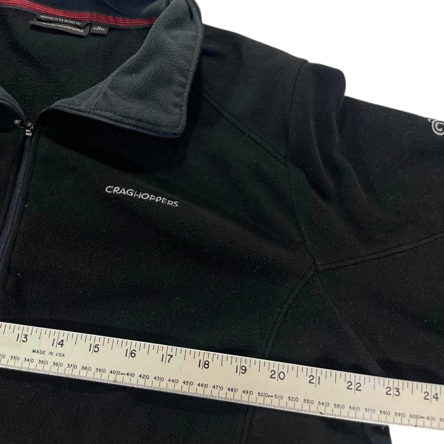 CRAGHOPPERS BLACK FLEECE QUARTER ZIP (XL)