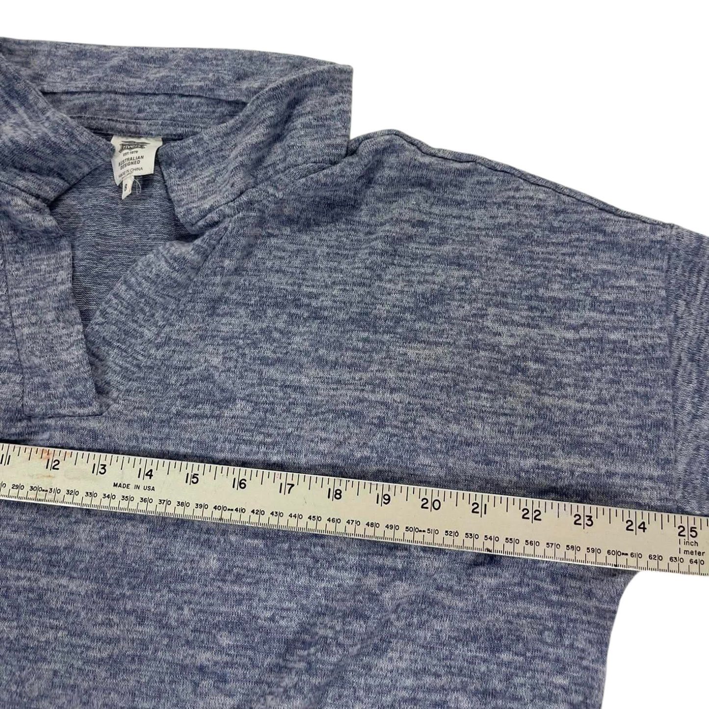 VINTAGE RIVERS BLUE COLLARED JUMPER (S-M)