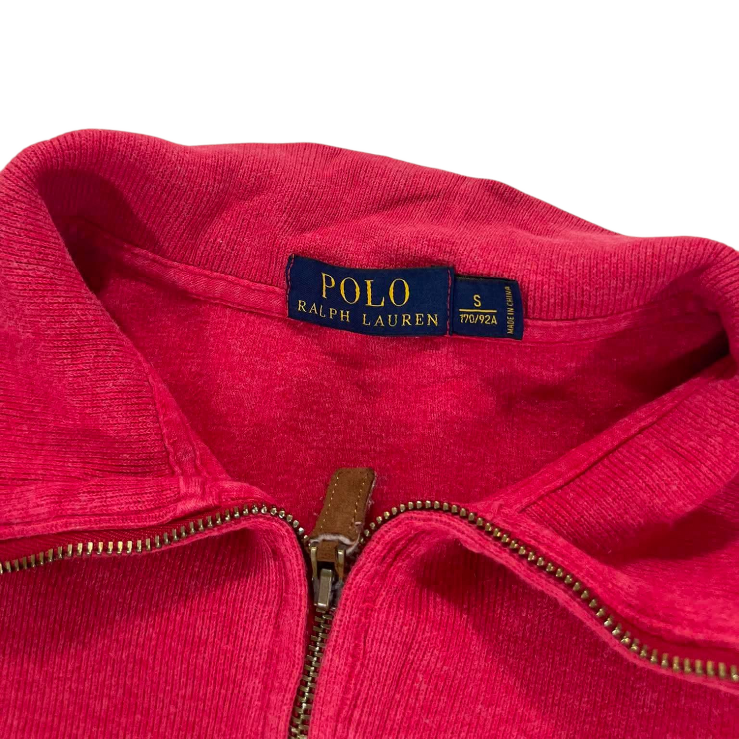 POLO RALPH LAUREN RED QUARTER ZIP (S)
