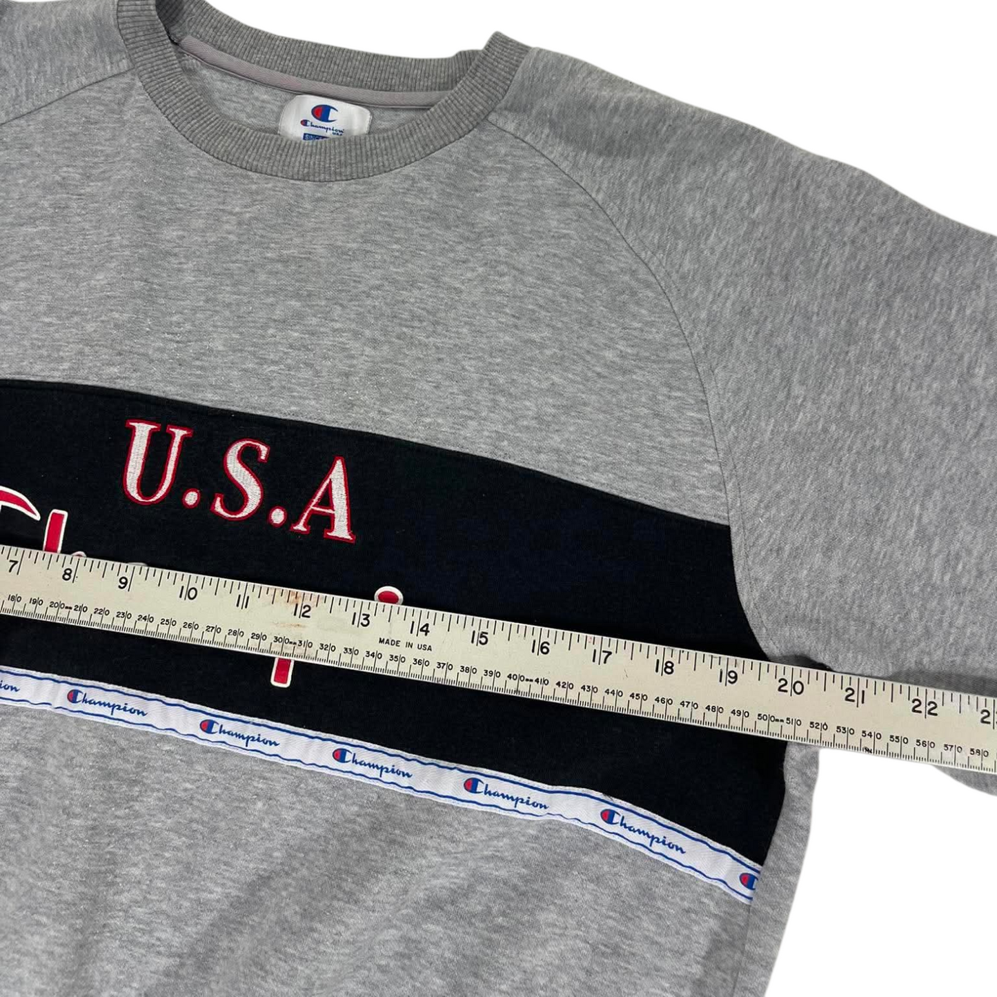 CHAMPION GREY CREWNECK SWEATSHIRT (M)