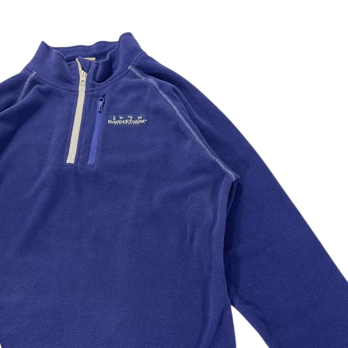 HUNTING & FISHING BLUE QUARTER ZIP FLEECE (L-XL)