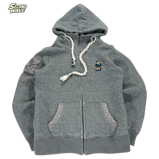 Y2K TEENIE WEENIE GRAY ZIP UP HOODIE (S)