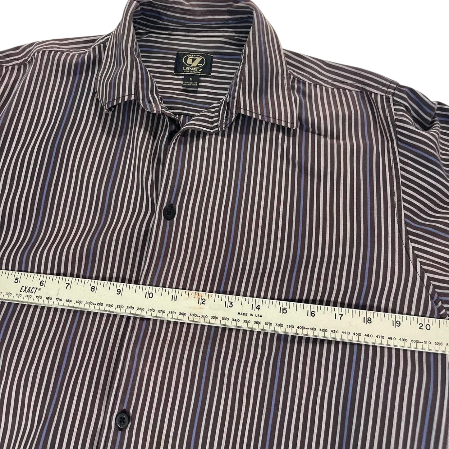 VINTAGE LINE7 LONG SLEEVE BUTTON UP SHIRT (M)