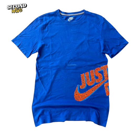 NIKE BLUE CHEETAH PRINT T-SHIRT (M)