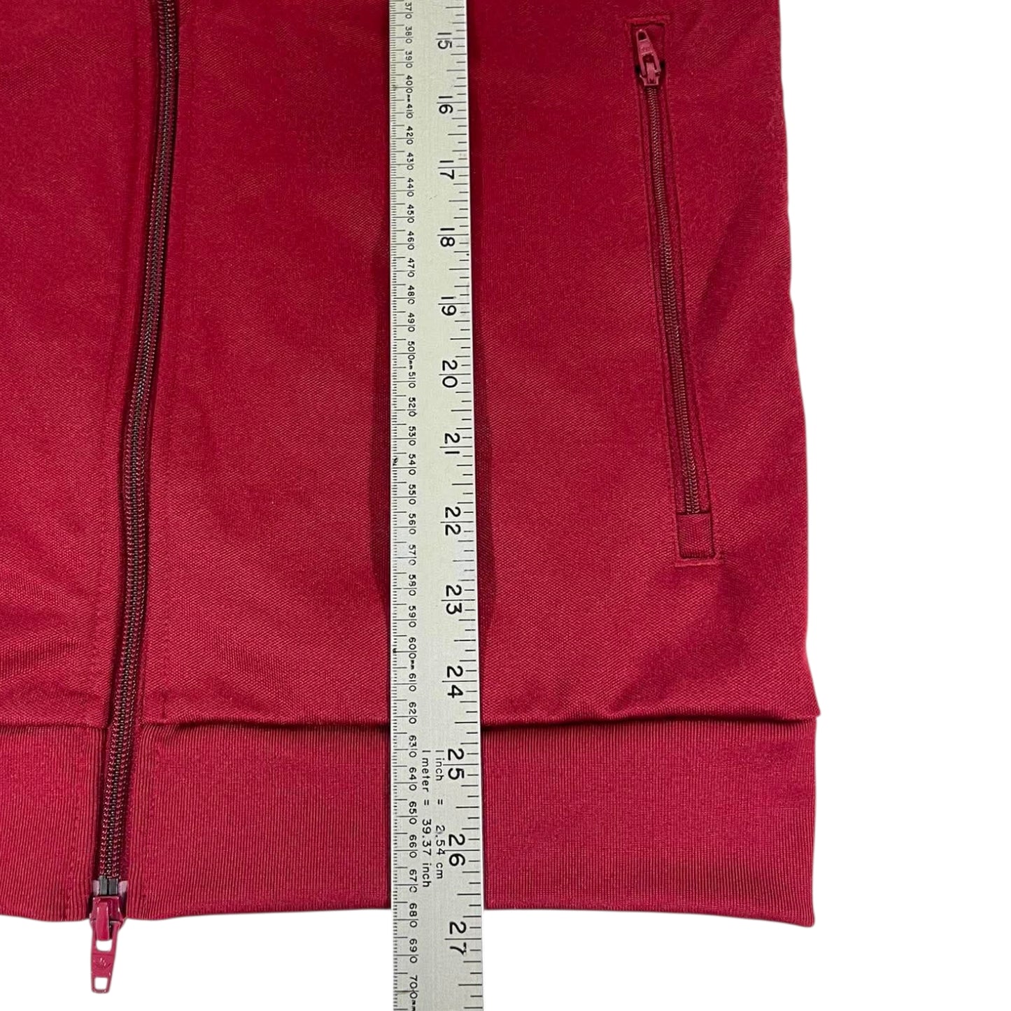 ADIDAS BURGUNDY TRACK JACKET (S)