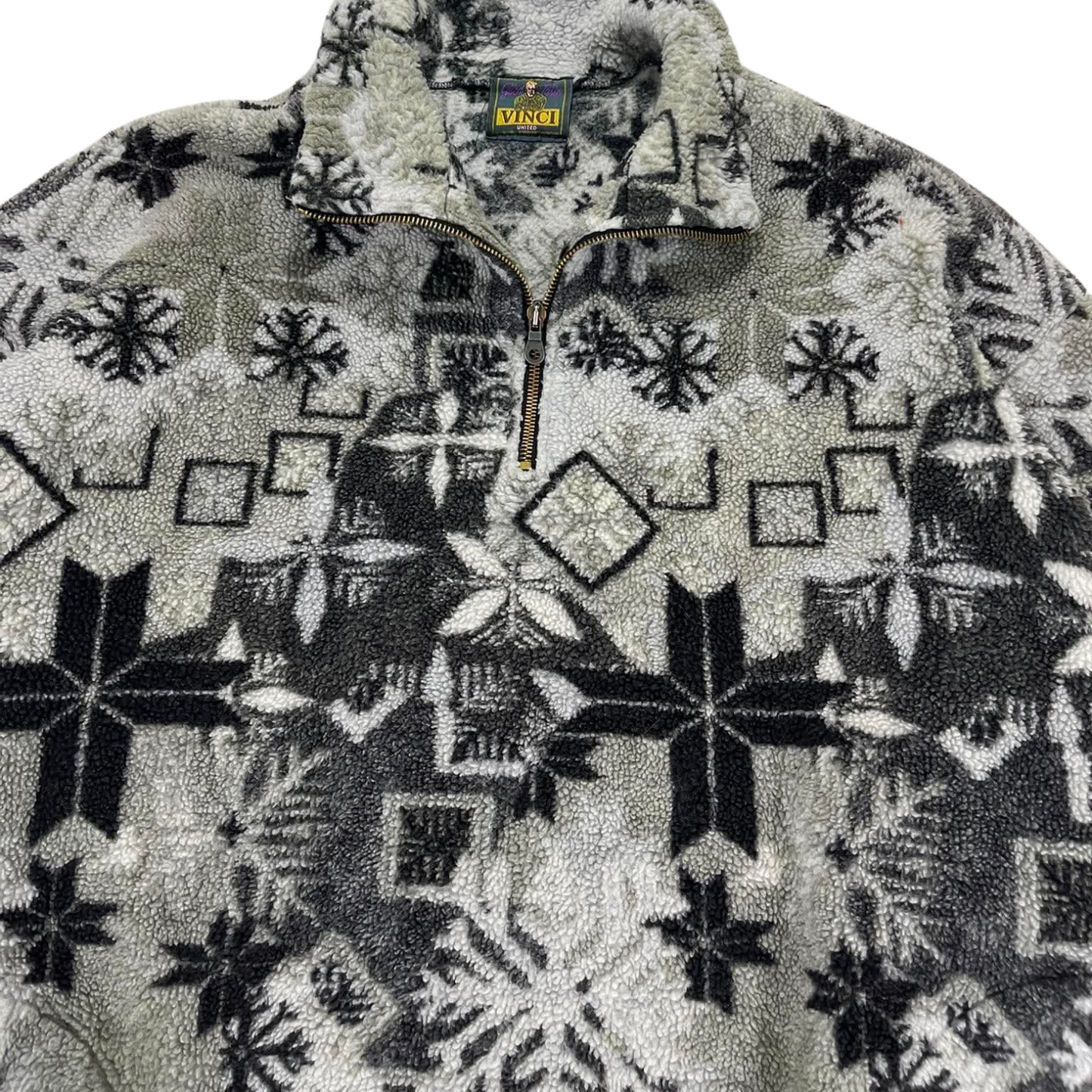90S QUARTER ZIP FLEECE JACKET (L)