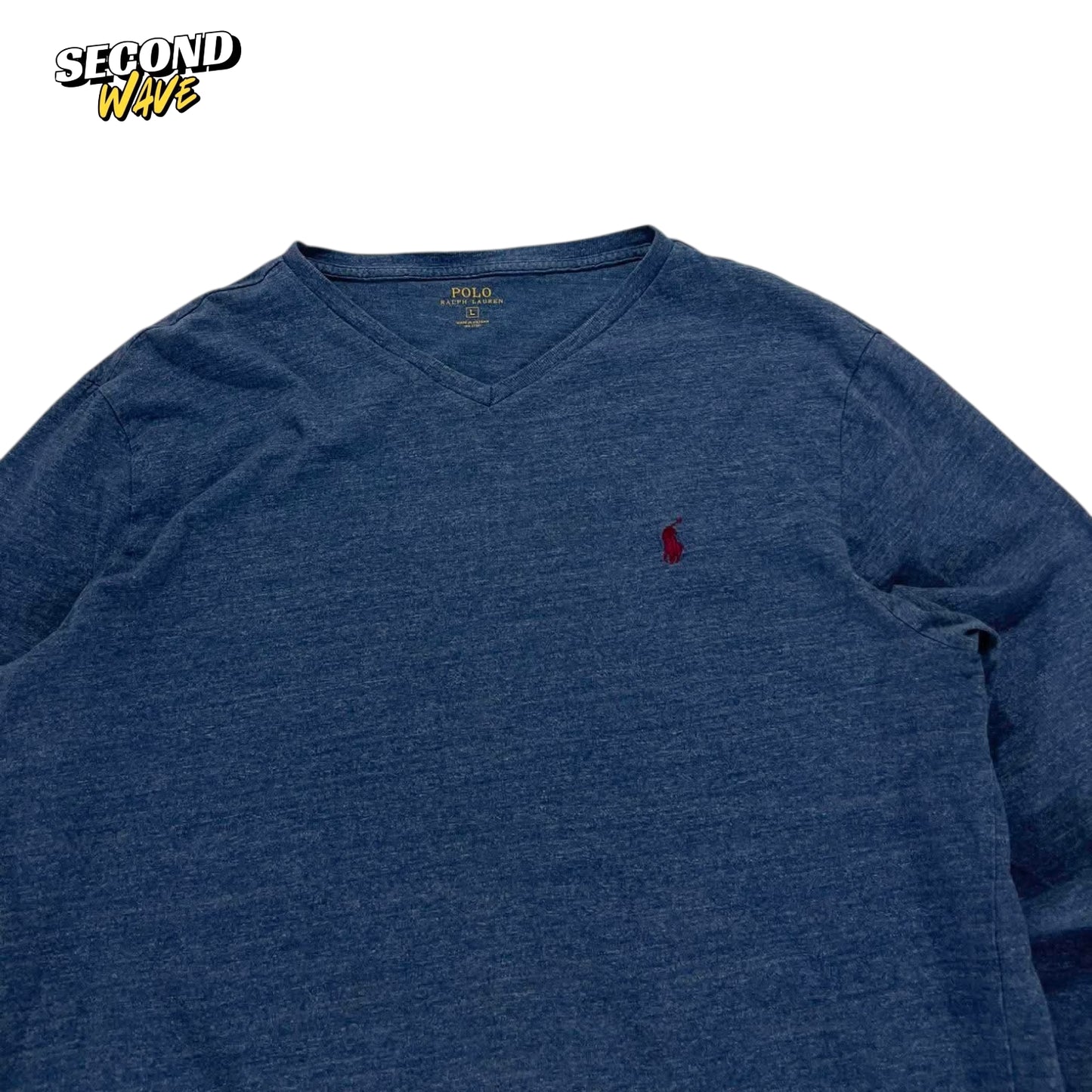RALPH LAUREN NAVY BLUE LONG SLEEVE (L)