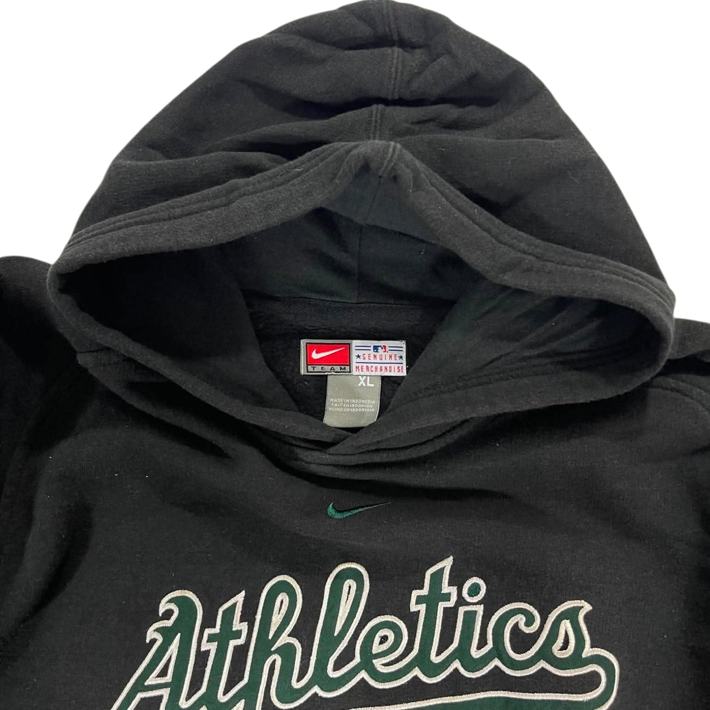 VINTAGE NIKE BLACK OAKLAND ATHLETICS HOODIE (M)