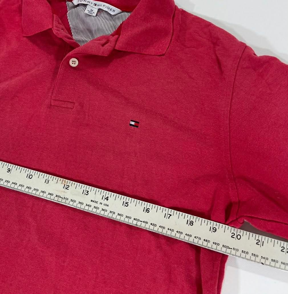 TOMMY HILFIGER RED POLO SHIRT (M)