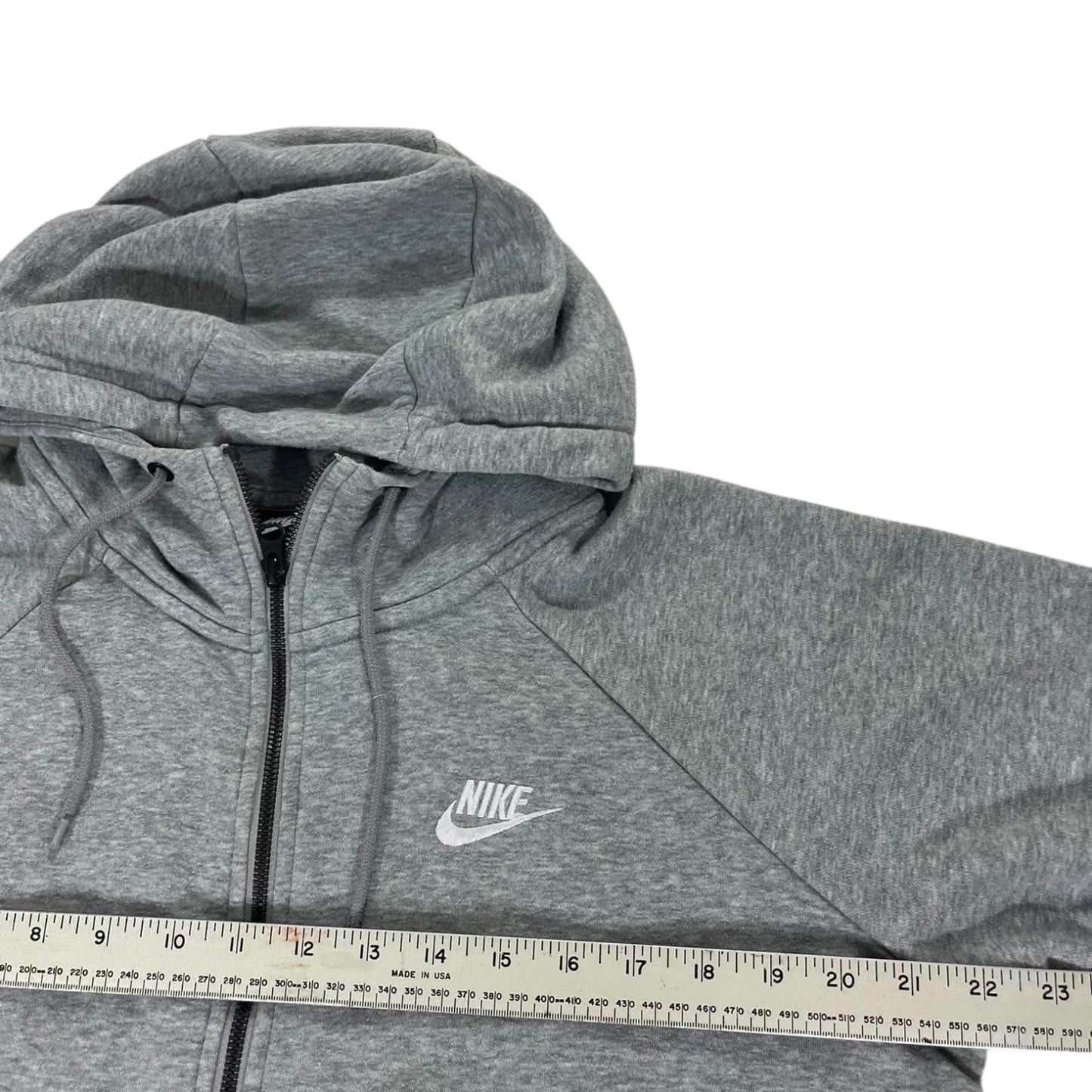 NIKE GREY ZIP UP HOODIE (M)
