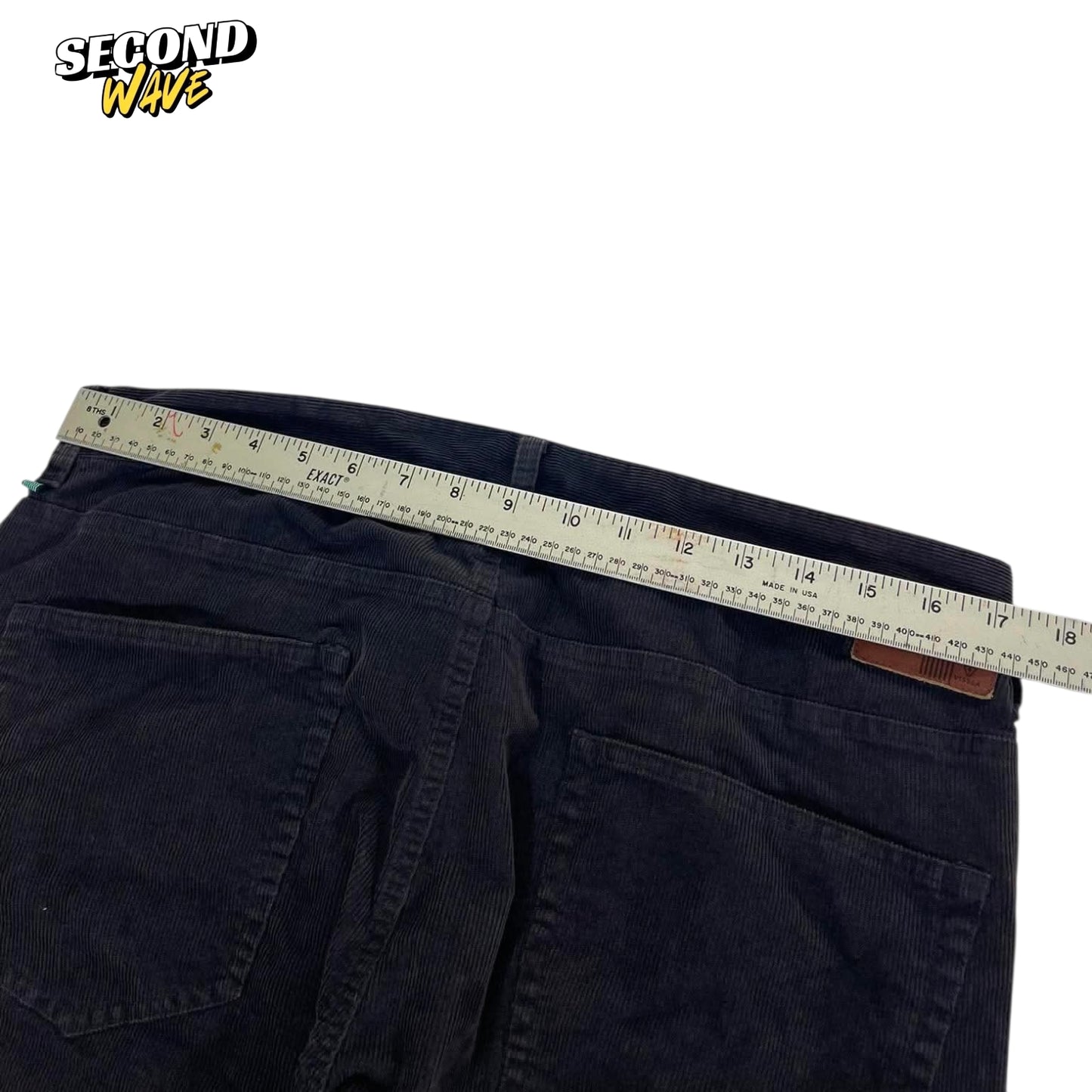 VISSLA DARK BROWN CORDUROY TROUSERS (34)