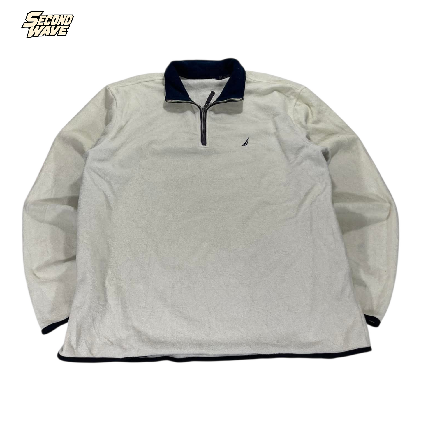 NAUTICA WHITE QUARTER ZIP FLEECE (XL)