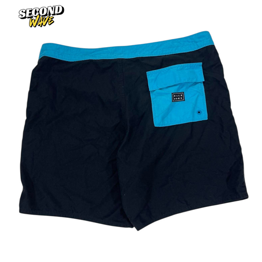 BILLABONG BLACK & BLUE BOARD SHORTS (36)