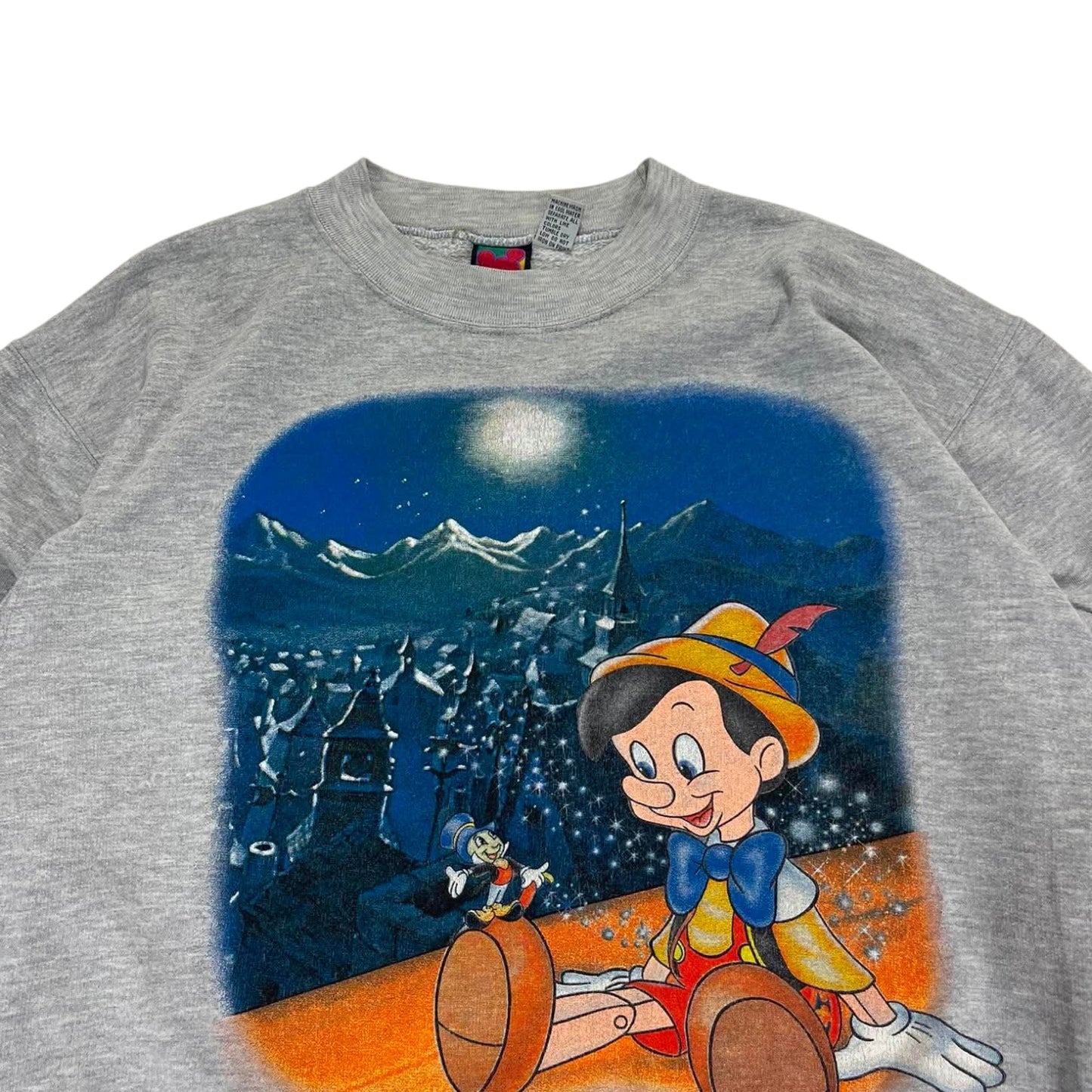 VINTAGE DISNEY GREY PINOCCHIO CREWNECK (M)