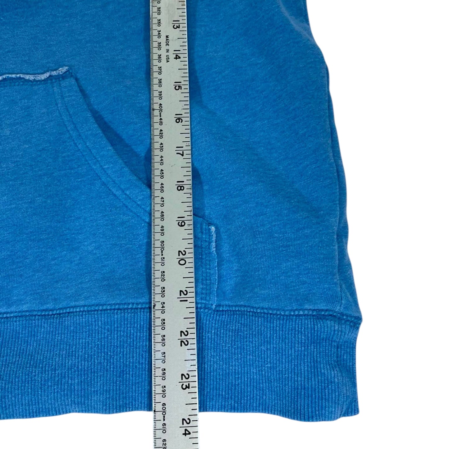 VINTAGE EMBROIDERED FLORAL ROXY BLUE HOODIE (M)