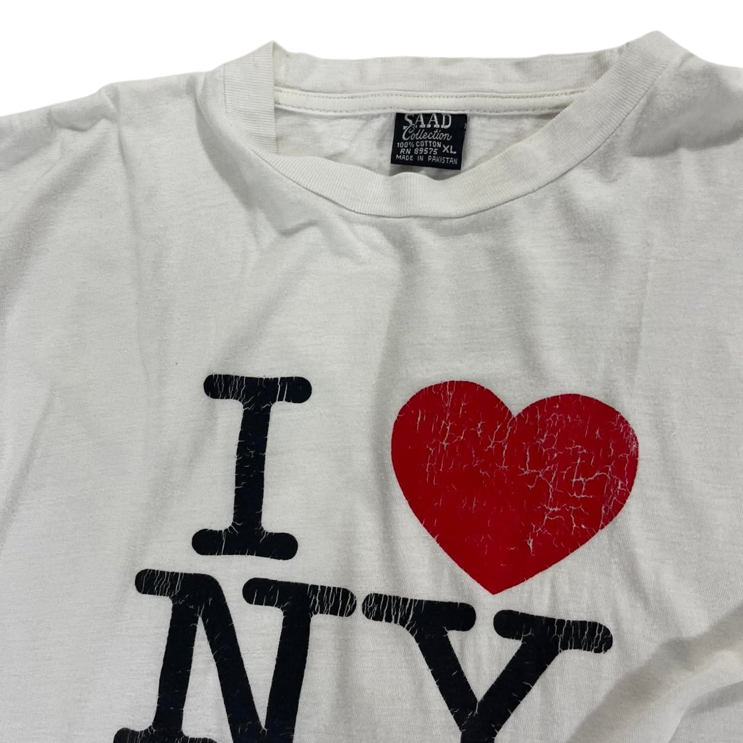 VINTAGE I LOVE NEW YORK WHITE T-SHIRT (L)