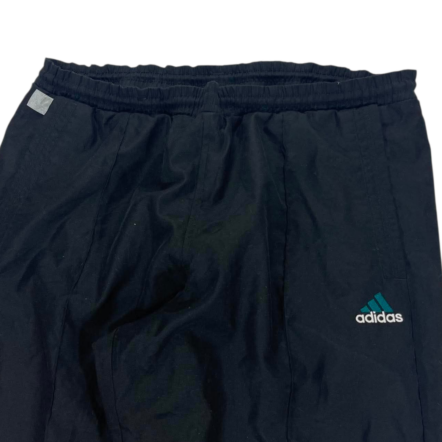 VINTAGE ADIDAS EQUIPMENT BLACK TRACK PANTS (L-XL)