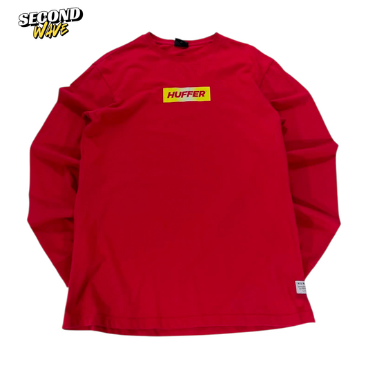 HUFFER RED LONG SLEEVE SHIRT (S-M)