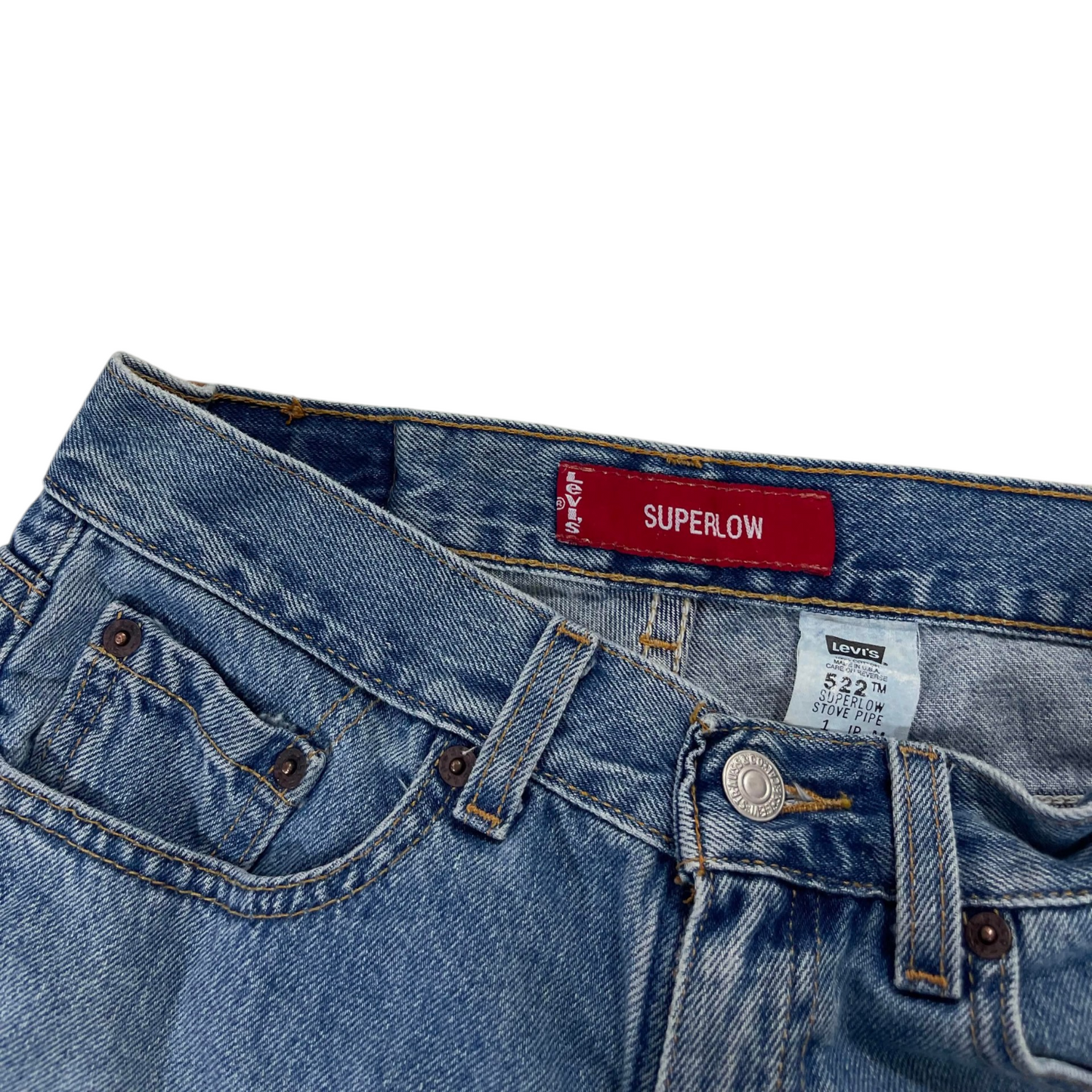 LEVI'S 522 SUPER LOW RISE FLARE JEANS (26)