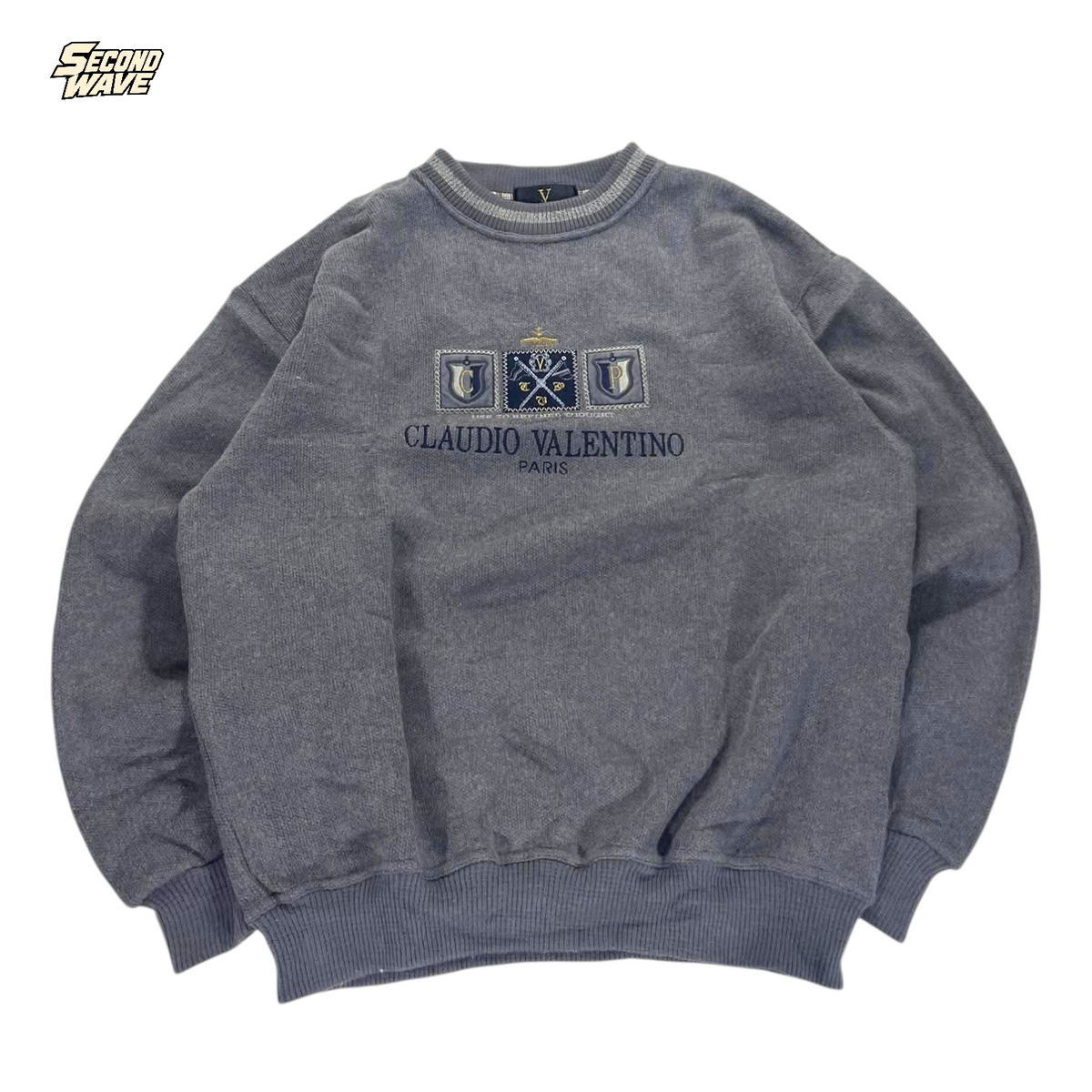 CLAUDIO VALENTINO GRAY CREWNECK (L)