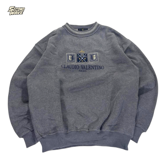 CLAUDIO VALENTINO GRAY CREWNECK (L)
