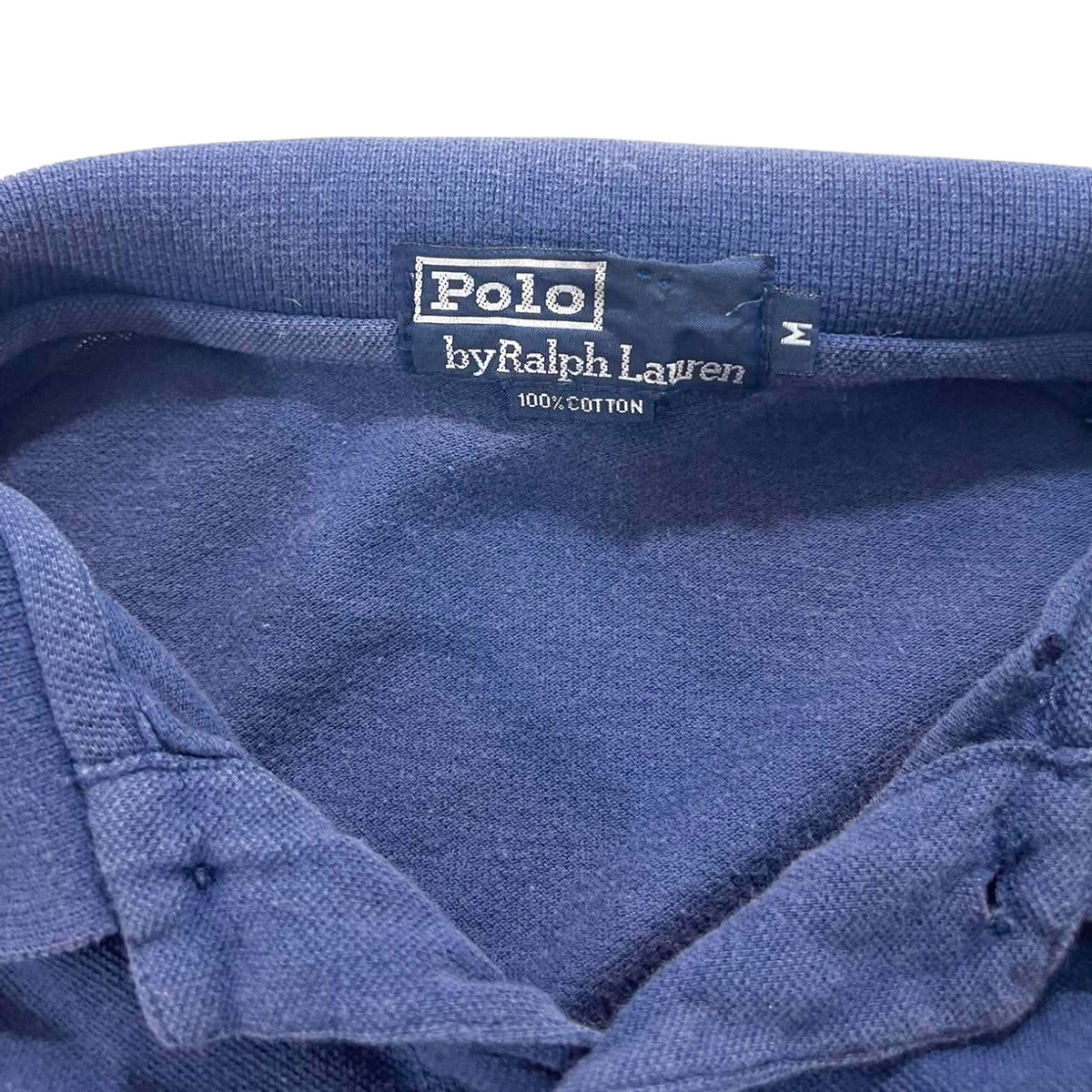RALPH LAUREN NAVY POLO SHIRT (BEST FIT SMALL)
