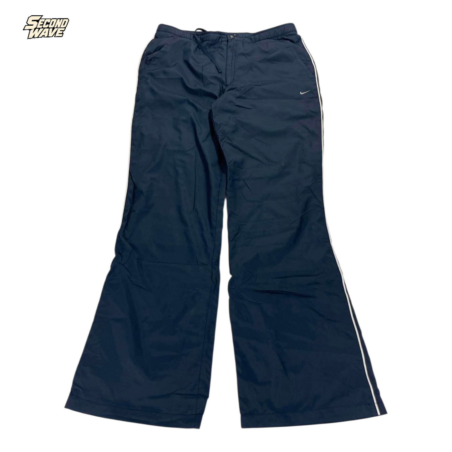 VINTAGE LIGHTWEIGHT NIKE NAVY TRACK PANTS (S-M) ⁴