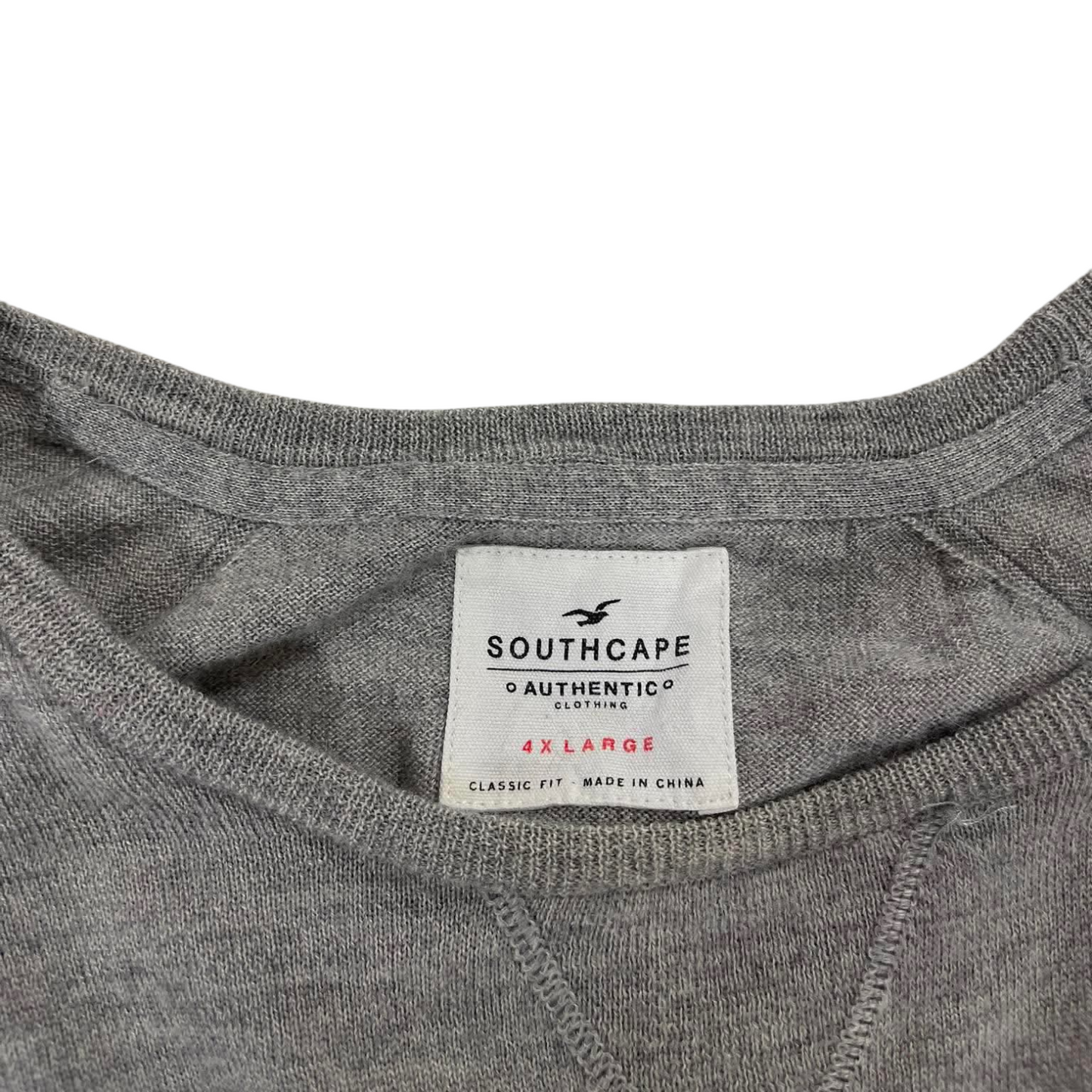 PURE MWRINO WOOL SOUTH CAPE GREY LONG SLEEVE SHIRT (XL)