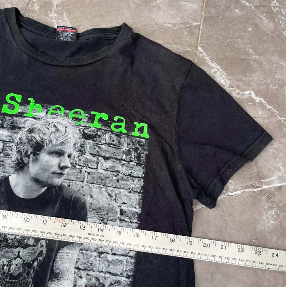 ED SHEERAN BLACK COTTON T-SHIRT (M)