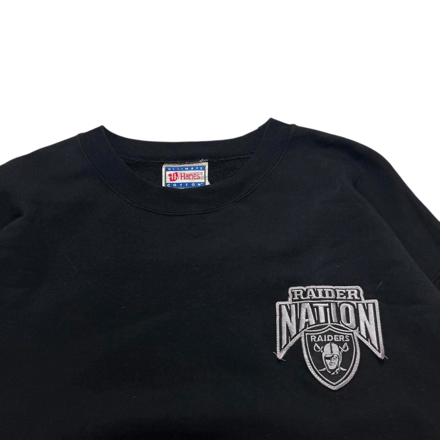 OAKLAND RAIDERS BLACK CREWNECK (L)